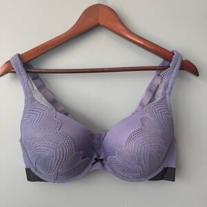 Cacique Boost Plunge Purple Lace Underwire Bra by Lane Bryant. Size 38D